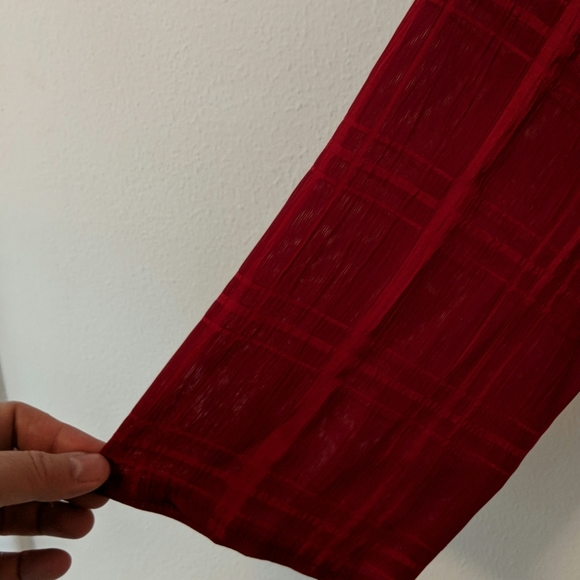 Work! Red Dressy Blouse NWOT - Picture 4 of 6